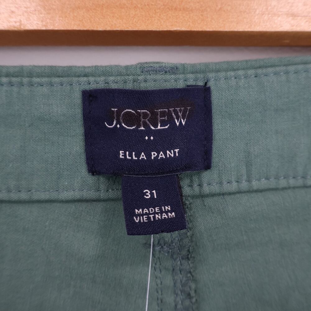 J.Crew Factory Ella Wide Leg Cropped Pant Pale Spinach Green Size 31 NWT - Picture 4 of 9
